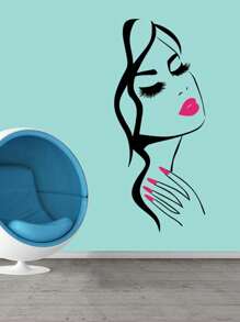 1pc Simple Black Figure Graphic Wall Sticker PVC Waterproof Removable Sticker 9.84*22.83in For Home Decor Stickers Wall Decal Vinyl Decal For Home Decorations Spring Decoration Items Refresh Your Home Birthday Graduation Gifts Wall Stickers Room Decor Wall Decor Personalised Stickers