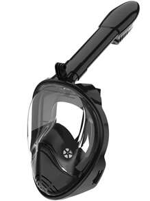 硅胶全脸浮潜面罩，干式浮潜面罩，可拆卸便携式浮潜面罩，带相机支架，适合旅行，沙滩必需品，沙滩配件，泳池浮板