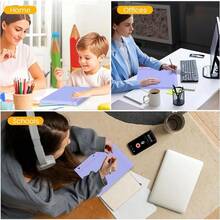 White Loose Leaf Paper 130 Sheets Filler Paper 8 * 10.5 College Ruled 3-Hole Punched 3-Ring Binders Notebook Lined 8 X 10.5 - 紫色1包 - 查看 6