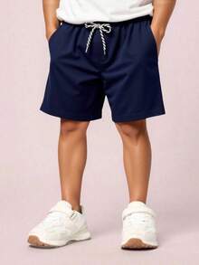 Young Boys Shorts - Navy Blue - View 3