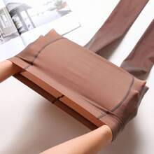 1 Pair Women's 220g/80g Warm Tights For Autumn/Winter, Black Opaque Stockings, Leggings, Heat-Retaining Sexy Base Layer Pants, Thermal-Lined Pantyhose Suitable For Up To -20°C, Slight Color Variation Due To Batch Differences