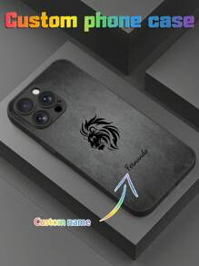 Fashionable Vintage Customized Phone Case, Featuring Bold Animal Totem Designs & Customizable Name, Compatible With IPhone 16 Pro Max/13/15 Pro Max/14/12/11 And Galaxy S24 Ultra/S25 Ultra/S23/S22/S21/A54/A16/A55/A15, Made Of Durable & Flexible PU Leather, Anti-Drop, Ideal For Self-Use Or As A Thoughtful Gift