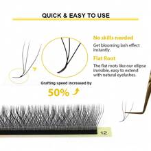Lashine Lashine 12 Rows M Curl YY 3DW 4DW 5DW 6DW Lashs0.07mm 7-13mm Mix Natural Soft W Shape Lashes Supplies Premade Volume Fan Lashes Extension