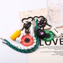 3DMini 哑铃健身壶钥匙扣 男女时尚包挂件 健身爱好者运动员包车钥匙装饰礼物 适合送给男朋友和父亲的有趣礼物 背包装饰