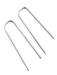 10/20/50 件 U 型镀锌花园帐篷钉，适用于草坪、草皮、植物的地钉 - 彩色 - 查看 4