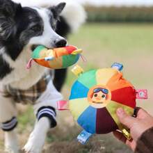 1 Pc Dog Toy - Cartoon Pattern, Interactive No-Battery Sound Toy For All Breeds, Durable Puppy Play And Training Game Accessory