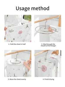 1 Pc Foldable Spiral Clothes Drying Rack, Bedsheet/Blanket Hanger, Creative Circular Clothesline Rack