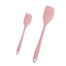 1pc/2pcs Silicone Scraper Spatula, Heat Resistant Baking Cream Scraper, One-Piece Butter Scraper - Pink - View 17