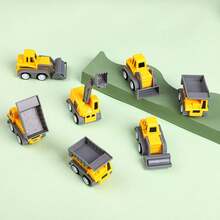 Set de 12 piezas de mini vehículos de construcción, 5 estilos surtidos que incluyen taladro, excavadora, bulldozer, rodillo compactador y volquete (Gustado por niños, niñas, bebés) - Plástico duradero, estilos multicolor, regalo perfecto para Navidad/cumpleaños para niños - Multicolor - Ver 3