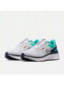 Nike Nuevas zapatillas de running para mujer, AIR ZOOM STRUCTURE 25, zapatillas de fitness para exteriores, zapatillas casuales, carreras de larga distancia, estabilidad, amortiguación, carreras en carretera. - Blanco - Ver 6