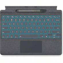 Surface ペン付き Surface Pro11 Pro10 Pro9 Pro8 ProX キーボード タッチペン付き Surface Pro 11 10 9 8 X 対応 13 インチ タッチパッドand 7色バックライト搭載 Surface キーボード US英語配列 磁気ペンスロット ペン2収納可能 サーフェス ペン スタイラス付き 薄型 軽量 グレー - グレー - チェックする 1