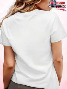 Black And White Flower Bouquet Drawing Womens T Shirt Casual Floral Print Graphic Tee Soft Stylish Gift  Fashion Summer - White - View 4