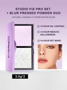 MAC STUDIO FIX PRO SET + BLUR PRESSED POWDER DUO-3. 5g*2 - #STUDIO FIX PRESSED POWDER DUO - View 1