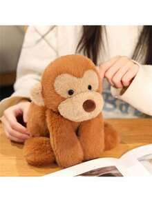 40 厘米/15.74 英寸污迹猴毛绒玩具，柔软蓬松的毛绒动物，可以躺下或坐着，INS 风格卧室装饰品，可机洗，特别的儿童生日礼物，母亲节礼物，派对礼物，万圣节，圣诞节，感恩节礼物