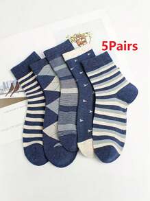 5 Pairs Women's Soft Mid-Calf Socks - Breathable Ribbed Ankle Socks With Contrasting Toe, Sheer Casual Sport Socks, Multicolor Set, Comfortable For Daily Wear, Jacquard Fabric