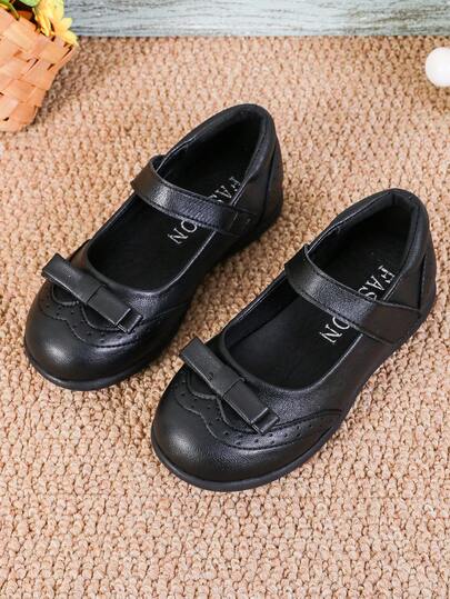 1 Pair Spring/Summer Fashion Minimalist Solid Color Bow Wave Flat Shoes, Comfortable For School And Commute, Suitable For All Seasons