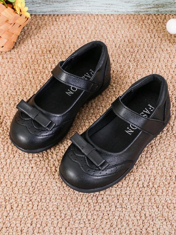 1 Pair Spring/Summer Fashion Minimalist Solid Color Bow Wave Flat Shoes, Comfortable For School And Commute, Suitable For All Seasons