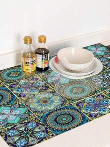 10 Pieces / 20 Pieces Of Colourful Mandala Pattern PVC Self-Adhesive Wallpaper, With A Strong Adhesive Backing, Without Professional Tools, Tear Off The Protective Film Can Be Easily Pasted, Waterproof And Oilproof Performance Is Excellent, Wall Paper Wall Stickers Room Decor Wall Decor Wall Sticker - Multicolor - View 9