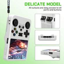 R36S Silikonhülle mit Verlust-Sicherungsriemen für R36S Retro Handheld Spielekonsole, Silikontasche zum Schutz für R36S Spielekonsole