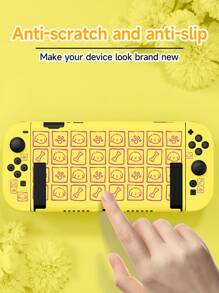 Switch 2. Generation Spielekonsole Niedlicher Welpen Würfel Muster Schutzcase, kompatibel mit Switch NS/Switch OLED/Switch Lite, Mehrfarbige Weiß/Rosa/Gelb TPU Weiche Schale Transparente Hülle, Universal Grifffschutz, Switch Controller Schutz, Switch Gaming Zubehör, Stoßfest rutschfest kratzfest, Stilvoller Entwurf