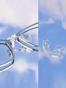 透明超柔软硅胶眼镜鼻托，一对可爱心形硅胶眼镜固定器，一体式鼻托，水滴形鼻托 - 舒适贴合眼镜框配件鼻托，一体式眼镜鼻托，眼镜耳夹耳钩防旅行必需品旅行配件度假暑假返校 - 彩色 - 查看 6