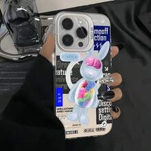 Bunnies 1pc Genius Rabbit Printed PMMA Shockproof Mobile Phone Case Cover, Personalized Phone Case, Available In Multiple Colors - Genius Bunny Print - View 6