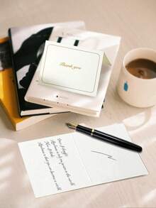 1 张可定制贺卡，带有个性化文字、姓名、艺术字体、白色折叠生日、情书、礼物、信封，适用于礼物、生日、派对、婚礼邀请函、乔迁、圣诞节、情人节、宴会门票，适合男士、女士、情侣、母亲、父亲学校用品、返校 - 彩色 - 查看 5