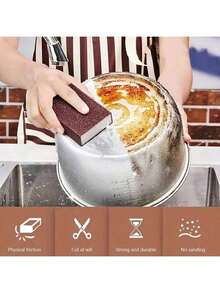 20pcs Magic Cleaning Sponges: Suitable For Cleaning Stove, Dishes, Mobile Life, Cars, With Synthetic Diamond And Silicon Carbide Brush Heads! - Dark Brown - View 8