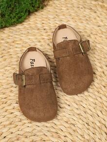 1 Pair Children Non-Slip Soft Bottom Closed Toe Flat Casual Shoes, Suitable For Spring And Summer Outdoor Wear - Brown - View 2