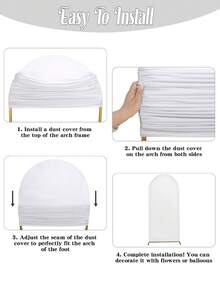 Personalized Spandex Arch Cover - Custom Arch Backdrop Cover Fit Round Top Backdrop Frame Stand, Arch Backdrop Cover For Birthday, Theme Party, Wedding,Multiple Size Options ,Forever Love - Multicolor - View 3