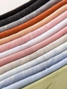 10/20 chiếc tất vô hình cá nhân hóa tối giản màu ngẫu nhiên, tất thuyền không gót chống trượt bằng silicon, thời trang & thanh lịch, thích hợp để mặc hàng ngày, ở nhà, văn phòng, giải trí - Nhiều màu - Xem 3