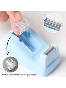 Desk Tape Dispenser With Colorful Adhesive Tape, Creative Office Supplies For Scrapbooks, School Supplies,Back To School - View 7