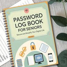 趣味螺旋密码笔记本日志簿 1 件，用于互联网和计算机登录、记录网站、用户名、密码、家庭或办公室密码管理器、剪贴簿套件工艺用品、学校用品、返校 - Spiral Notebook - 查看 3