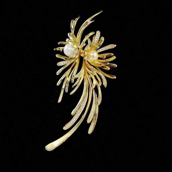 1pc Gold-Plated Women Daily Casual Brooch Accessory