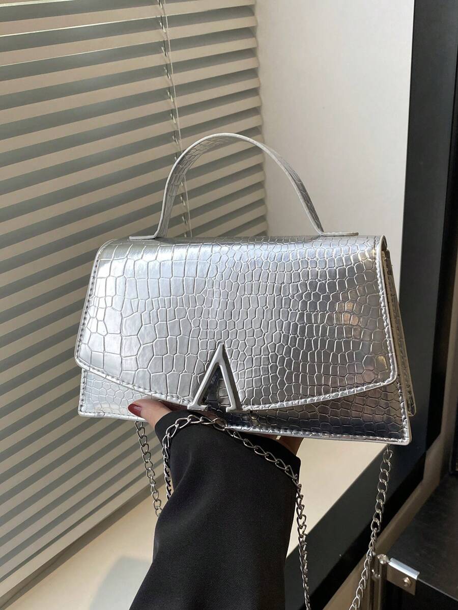 Bolso de mano tipo clutch con estampado de cocodrilo de moda 2025, cartera larga de mujer, bolso pequeño