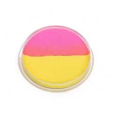 14色大容量圆形调色板水溶性绘画颜料，种类丰富，着色力强，使用顺畅，易于清洁，适用于万圣节，狂欢节，漫画大会，表演，角色扮演 - 雙色拼接 - 查看 4