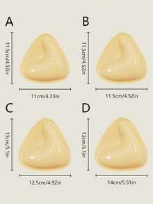 2pcs Double-Sided Adhesive 3cm Thick Push-Up Invisible Bra Pads For Bras And Swimsuit - Apricot - View 3