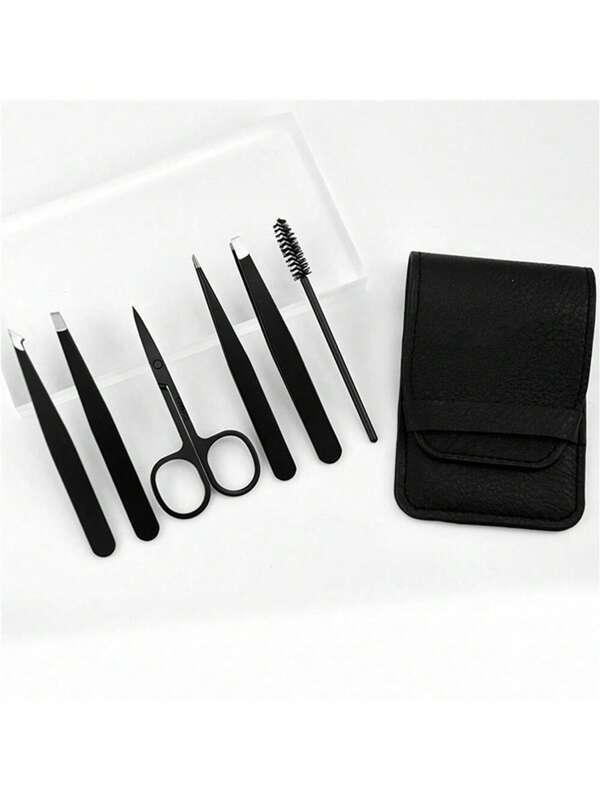4pcs Stainless Steel Eyebrow Tweezers Set, Multifunctional Makeup Tools For Eyebrow Shaping, Hair Removal & Grooming