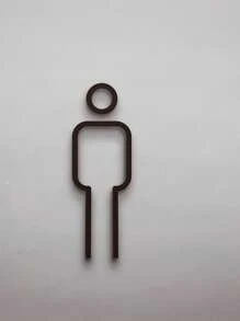 1pc 3D Acrylic Restroom Sign, Unisex - Black And Golden, Easy Door Mount For Hotels And B&Bs, Men's Restroom Women's Restroom Bathroom Wall Stickers Signage Toilet Door Sign WC Signage, Home Decor, Restroom Decor