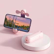 2026 New 5 In 1 Portable Mini Handheld Fan, Pocket Fan With Mobile Phone Holder, Mirror, Power Bank, Flashlight Ideal For Travel/Beach/Eyelash/Makeup/Vacation - 粉色 - 查看 3