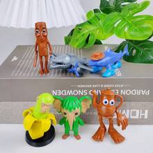 Juego de 12 figuras de juguete de plástico de la cultura italiana Brainrot, Tung Tung Tung Sahur, Tralalero Tralala, esculturas decorativas, adornos de escritorio, regalos de Halloween, Navidad y cumpleaños.