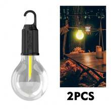 2PCS LED Filament Globe Bulb | Retro USB Rechargeable Camping Light | Tent Outdoor Emergency Atmosphere Lamp - Multicolor - View 10