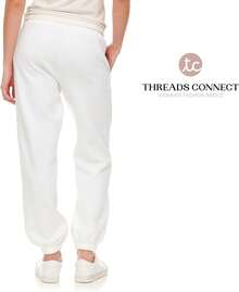 Sweatpants Women - Closed Cinch Bottom Fleece Lounge Womens Plus Size Joggers - White - View 5