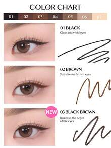 Clio Sharp So Simple Waterproof Eyeliner Pencil 02, Smooth Application, High Pigmentation, Long-Lasting And Smudge-Proof, Self-Sharpening, Easy To Apply, Beginner-Friendly, Suitable For Daily And Occasion Makeup, Korean Cosmetics, 0.14g/0.005oz - 02 - View 3