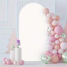 Arch Backdrop, 6ft, 6.6ft, 7.2ft Wedding Arch Cover 2 Sided Spandex Fitted Fabric Arch Backdrop Dome Arch Backdrop Fabric For Birthday Party Wedding Arch Stand Decoration - White (Stand Not Included, Fabric Backdrop Only)