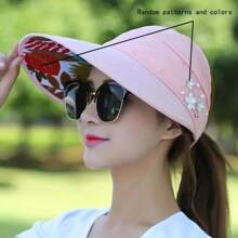 Cappello da sole ampio e pieghevole da donna, cappelli di paglia versatili e traspiranti per la protezione estiva dai raggi UV