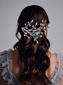 Women Bandana1 Piece Shiny Silver Rhinestone Hairband Elegant Unique Tree Branch Design Headdress Bridal Wedding Plate Hair Decoration Hair Accessories Daily Simple Casual Accessories Turban Headband