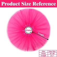 Tutu For Women Adults 5 Layered Tulle Skirt Halloween Tutu Skirts For Women 80S Tutu Adult Tutus Fluffy Skirt Running - 亮粉色(15.7吋長) - 查看 6