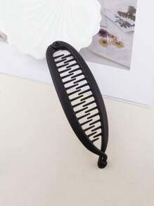 1 Stück/2 Stücke matter einfarbiger Fischgräten-Haarclip, elegante senkrechte Pferdeschwanz-Banana-Clips, schlichte legere PP (Polypropylen) Pferdeschwanz-Clips für den Alltag/die Fahrt zur Arbeit, Haarpflege