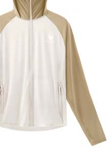 CAMEL CROWN Ropa de protección solar de punto para hombres, ropa de protección solar de verano y primavera para exteriores, ropa de protección solar de punto, ropa de ciclismo - Gris roble/cáscara de coco - Ver 2